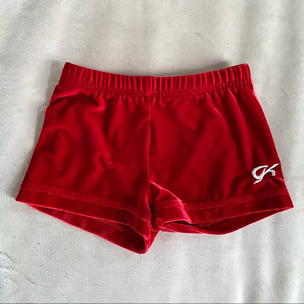 GK velvet gymnastic shorts